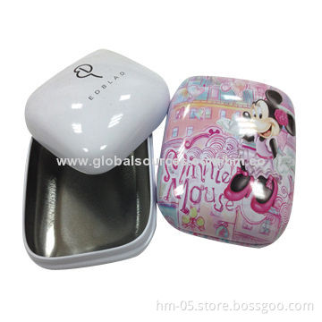 Promotional Gift Tin Can with 0.23mm Homemade Grade A Tinplate, OEM Designs are Welcome